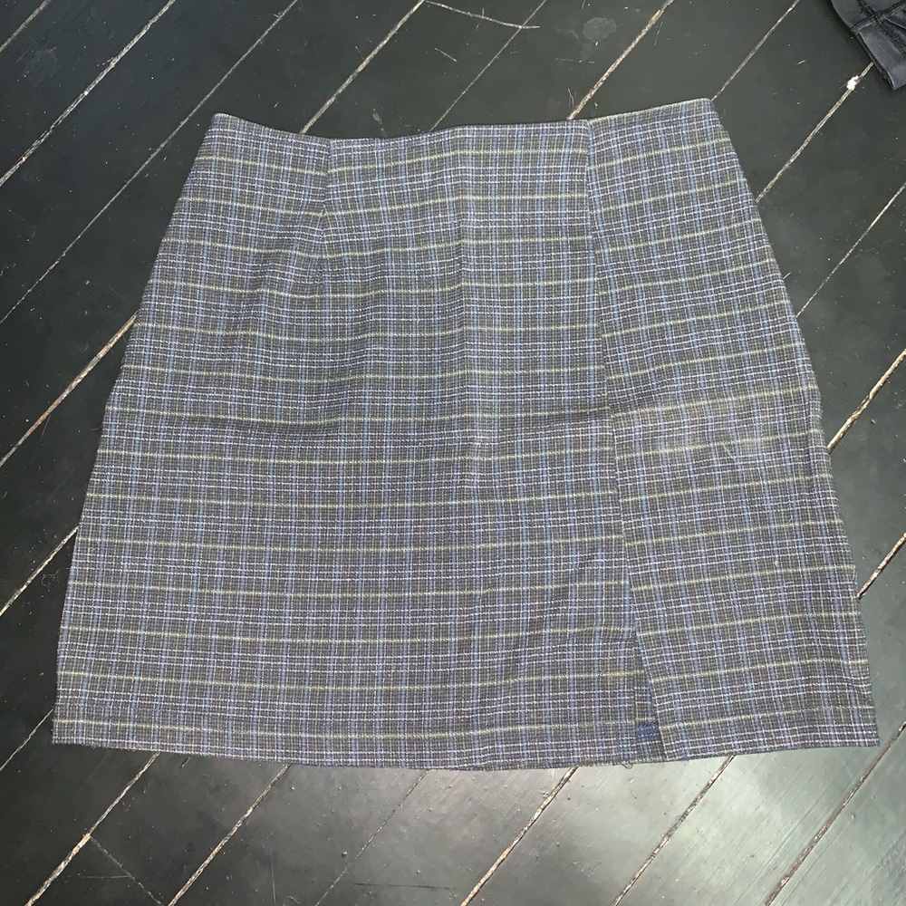 Vintage Blue Plaid Mini Skirt